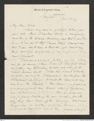 Nachlass Franz Steindachner, Brief von Alexander Agassiz an Franz Steindachner (14.06.1889), Inv.Nr. 2.08, Seite 1